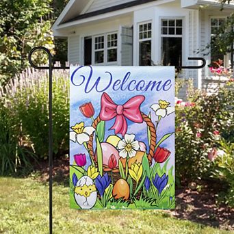 Northlight Welcome Easter Basket Outdoor Garden Flag