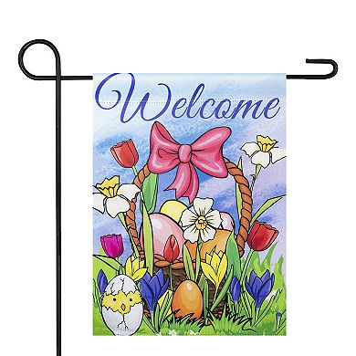 Northlight Welcome Easter Basket Outdoor Garden Flag