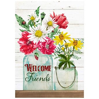 Northlight Welcome Friends Spring Bouquet Outdoor Garden Flag