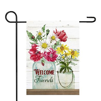 Northlight Welcome Friends Spring Bouquet Outdoor Garden Flag