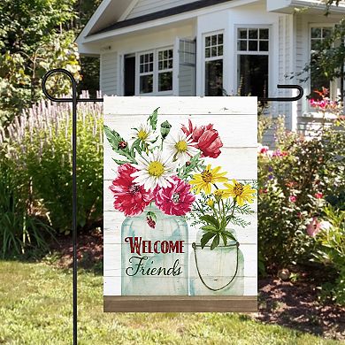 Northlight Welcome Friends Spring Bouquet Outdoor Garden Flag