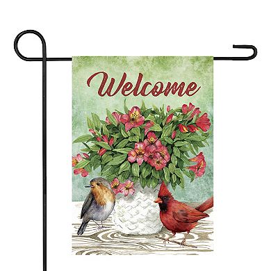 Northlight Welcome Cardinal Bird & Spring Bouquet Garden Flag
