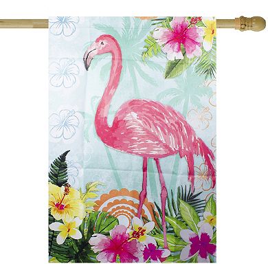 Northlight Tropical Flamingo Spring Outdoor House Flag