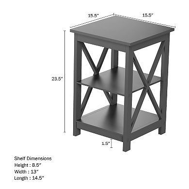 Lavish Home Modern Style Sofa Side Table
