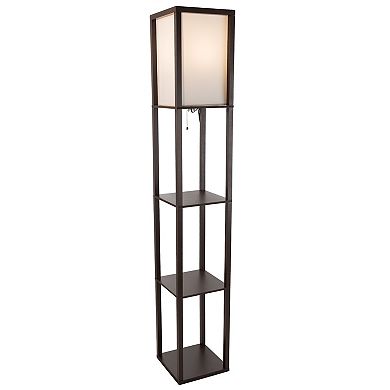 Lavish Home LED Floor Lamp with 3 Shelves