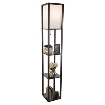 Lavish Home LED Floor Lamp with 3 Shelves