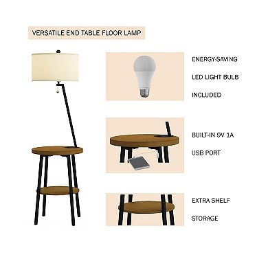 Lavish Home Mid-Century Modern Nightstand/Side Table