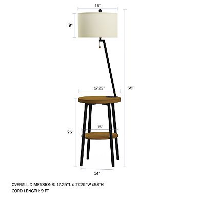 Lavish Home Mid-Century Modern Nightstand/Side Table