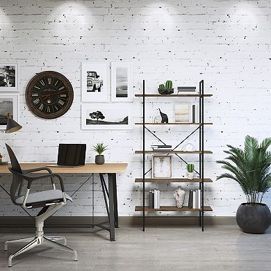Lavish Home 5-Tier Open Bookshelf