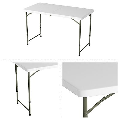 Lavish Home 4-Foot Adjustable Folding Table