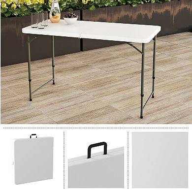 Lavish Home 4-Foot Adjustable Folding Table