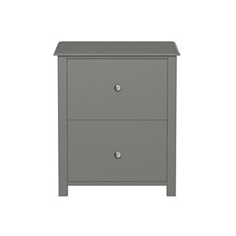 Lavish Home End Table with 2 Drawers