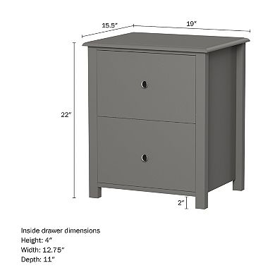 Lavish Home End Table with 2 Drawers