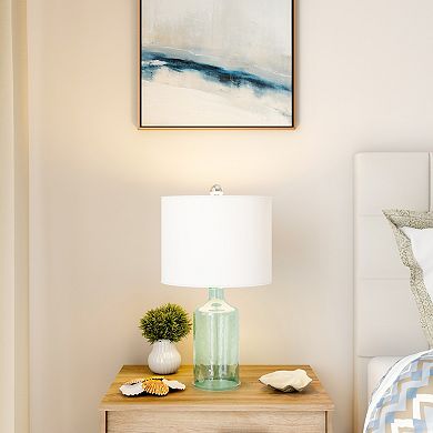 Lavish Home Clear Glass Lamp with Open Base
