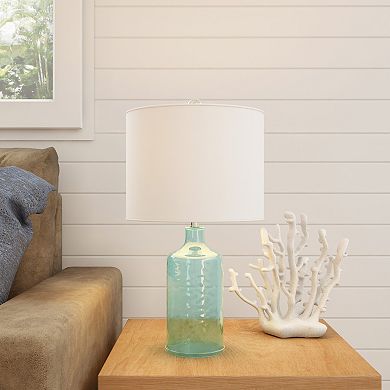 Lavish Home Clear Glass Lamp with Open Base