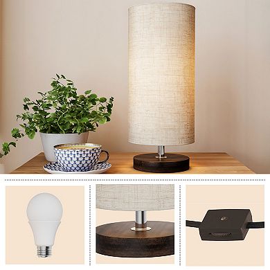 Lavish Home Cylinder Table Lamp with LED Bulb
