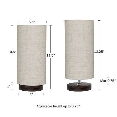 Lavish Home Cylinder Table Lamp with LED Bulb