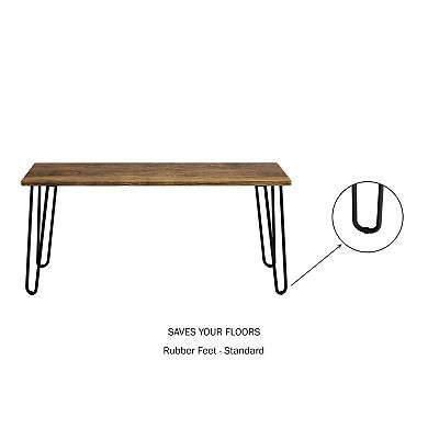 Lavish Home Coffee Table with Hairpin Legs
