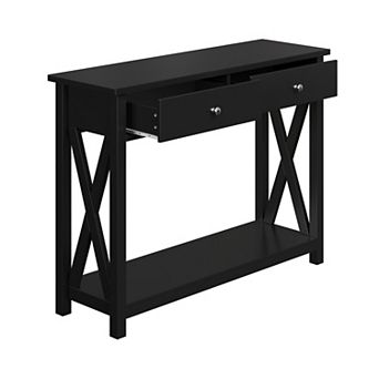 Lavish Home Console Table with Two Drawers