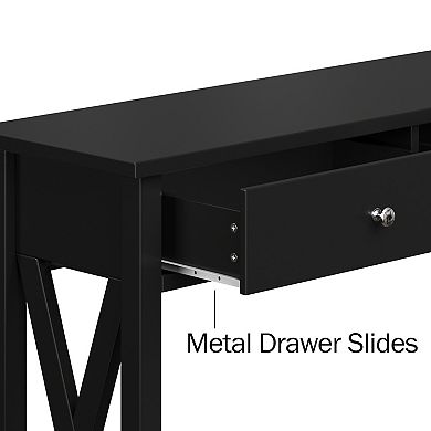 Lavish Home Console Table with Two Drawers