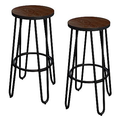 Lavish Home Set of Two 24-Inch Backless Bar Stools