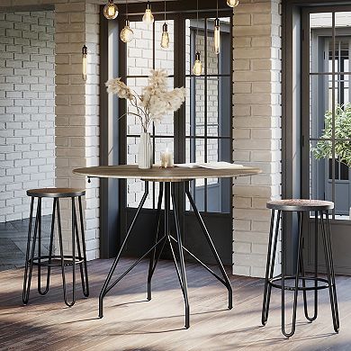 Lavish Home Set of Two 24-Inch Backless Bar Stools