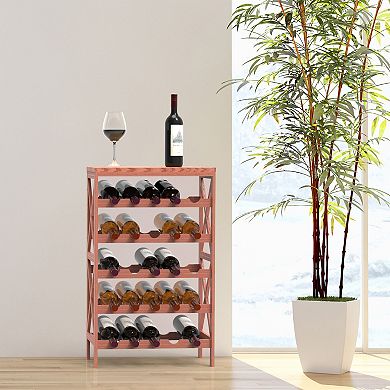 Lavish Home Freestanding 25-Bottle Wine Rack