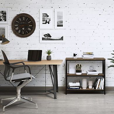 Lavish Home 3-Tier Industrial Bookshelf