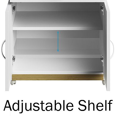 Lavish Home Microwave Stand with Storage