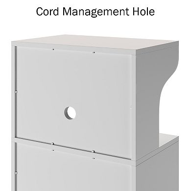 Lavish Home Microwave Stand with Storage