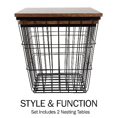 Lavish Home End Table with Storage
