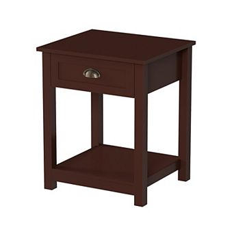 Lavish Home End Table with Drawer