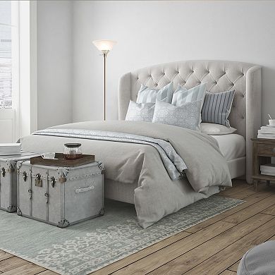 Lavish Home Torchiere Brushed Silver Floor Lamp