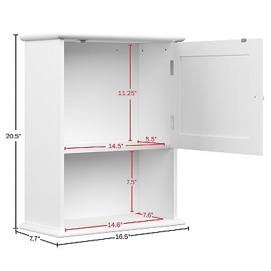 Lavish Home Wall-Mounted Storage Cabinet