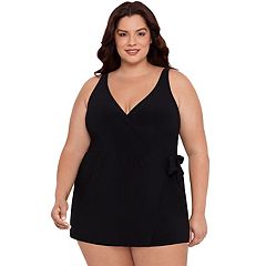 Plus Size Bal Harbour Bandeau Blouson Tankini Top