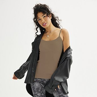 Juniors' SO® Shelf Bra Layering Cami