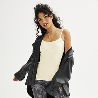 Juniors' SO® Shelf Bra Layering Cami
