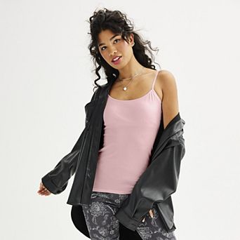 Juniors' SO® Shelf Bra Layering Cami