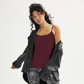 Juniors' SO® Shelf Bra Layering Cami