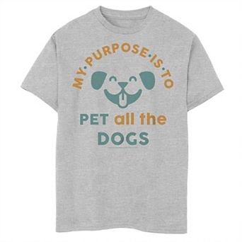 Boys 8-20 A Dog's Purpose Is To Pet All The Dogs Smile Graphic Tee