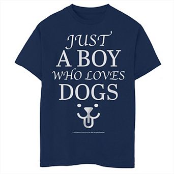 Boys 8-20 A Dog's Purpose Just A Boy Who Loves Dogs Graphic Tee