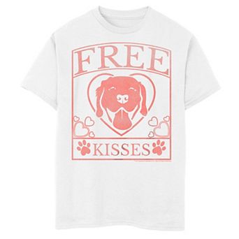 Boys 8-20 A Dog's Purpose Free Kisses Hearts Paw Prints Graphic Tee