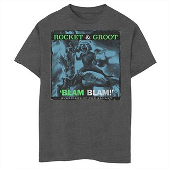 Boys 8-20 Marvel Guardians of the Galaxy Rocket and Groot Blam Graphic Tee