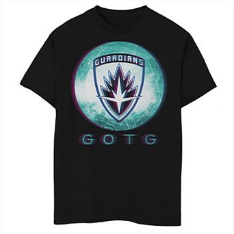 Boys 8-20 Marvel Guardians of the Galaxy Blue and Purple Logo Graphic Tee