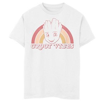 Boys 8-20 Marvel Guardians of the Galaxy Classic Lets Groot Rainbow Colors Graphic Tee