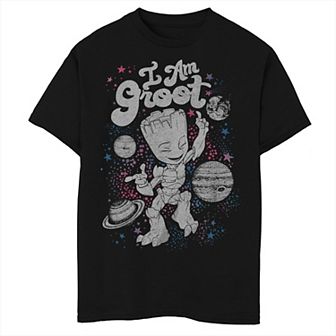 Boys 8-20 Marvel Guardians of the Galaxy Classic I Am Celestial Groot Graphic Tee