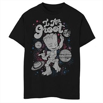 Boys 8-20 Marvel Guardians of the Galaxy Classic I Am Celestial Groot Graphic Tee