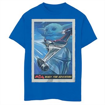 Boys 6-20 Star Wars The Mandalorian 25 N-1 Starfighter Ready For Adventure Poster Graphic Tee