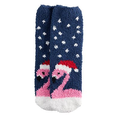 SHINE Women's Santa Flamingo Cozy Socks