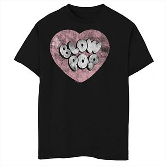 Boys 8-20 Blow Pop Distressed Logo Bubble Gum Heart Graphic Tee